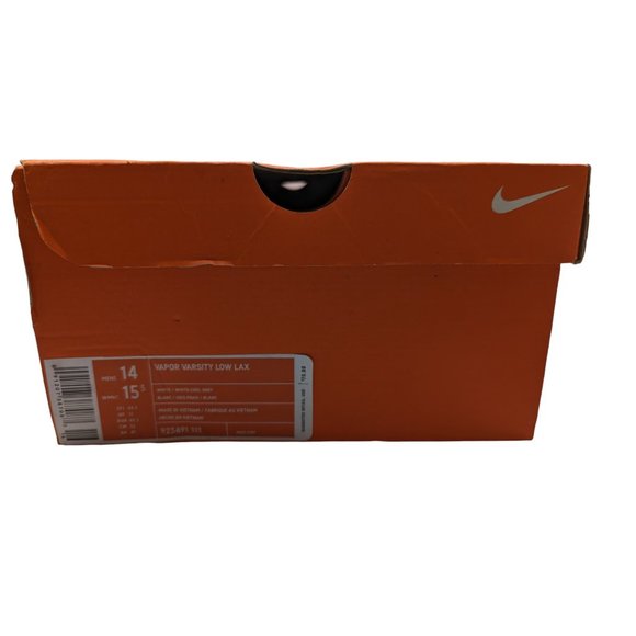 Nike Vapor Varsity Low Lax White Cool Grey Mens Lacrosse Cleats Size 14 US New main image 9